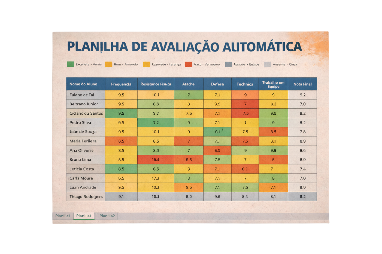 Planilha de avaliação automática