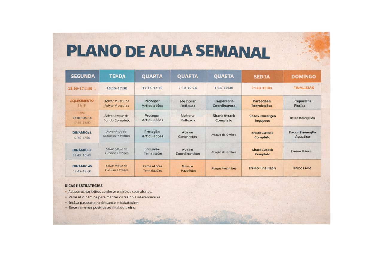 Plano de Aula Semanal pronto para usar